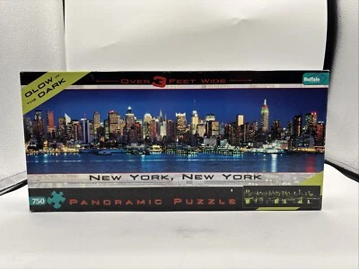 New York, New York Panoramic Puzzle GLOW IN DARK.  Buffalo Brand 750 pieces - Image 1 of 4