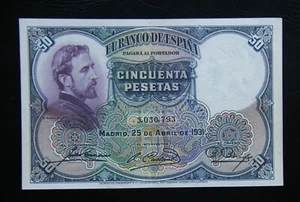II REPUBLICA Billete de 50 Pesetas 1931 -ROSALES- - Imagen 1 de 2