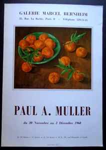 Paul A. Müller Lithographie Plakat Galerie Marcel Bernheim 1968 INV3187 - Bild 1 von 4