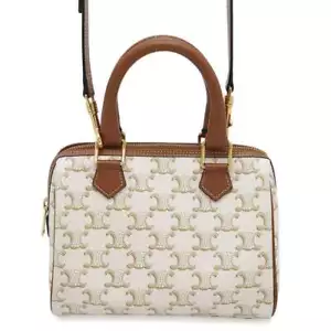 Celine Triomphe 2WAYHandbag PVC/Leder weiß/braun 113772CAS.01BC - Bild 1 von 16