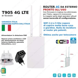 Router 4G LTE Antenna T905 Modem per scheda SIM, Wi-Fi Dual-Band ESTERNO - Imagen 1 de 4