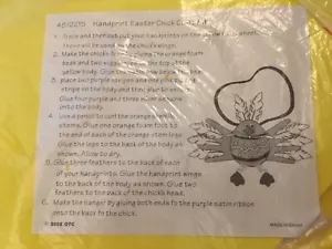 Set 7 Kinder Ostern Handabdruck Hand Küken Dekorieren Basteln Kunst Kit Kita Schule - Bild 1 von 3