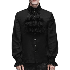 Camisa Vampiro Colonial Gótica Renacimiento Hombres Camisa Medieval Poeta Pirata - Imagen 1 de 7