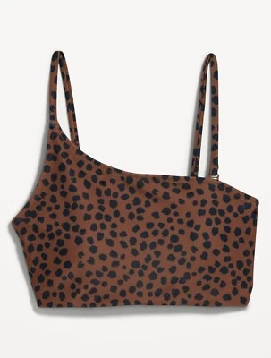 Top de natación bikini bandeau convertible estampado azul marino antiguo para mujer talla XS Foto 1 de 3