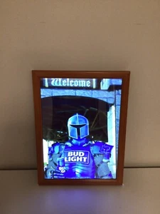 Letrero de cerveza LED Bud Light logotipo de caballero hombre cueva letrero montado en la pared iluminar LED - Imagen 1 de 6