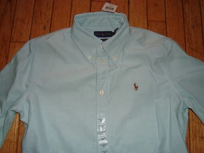 POLO RALPH LAUREN LADIE'S BUTTON UP CUSTOM FIT SHIRT SIZE MEDIUM BNWT@$98.50 - Image 1 of 4