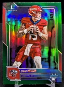 ETHAN VASKO 2025 1st Bowman Chrome U TRUE GREEN REFRACTOR SN# 8/99 Liberty #36 - Picture 1 of 8
