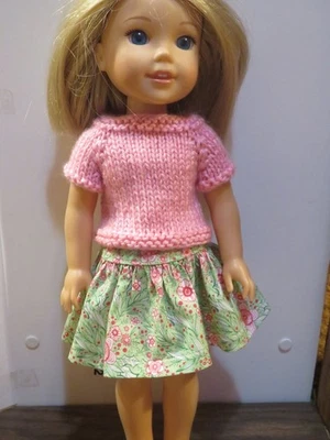 Falda Top Tejida para Muñeca 14.5 pulgadas como Muñeca Wellie Wisher, Vacaciones 6A Foto 1 de 2