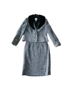 Vintage 60s Rob Atkinson Glen Of Michigan Size Small Tweed Wool Blend Skirt Suit - Picture 1 of 19