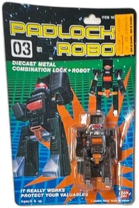Bandai Padlock Robot 03 Diecast Metal Combination Lock Robot 1985 MOC - Picture 1 of 7