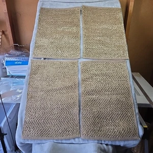 Domain Jute Placemats 4 Gold & Natural Christmas Thanksgiving Everyday 0900 - Picture 1 of 7