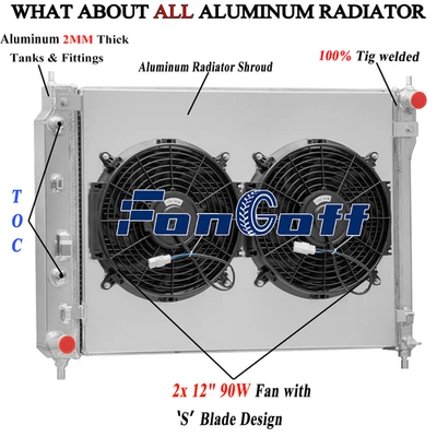 3-Row Radiator Shroud Fan Fits 2010-15 Chevy Captiva Sport 08-10 Saturn Vue 2.4L Foto 1 de 4