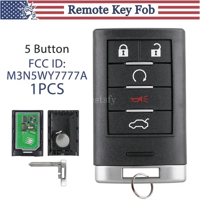 Replacement Remote Car Key Fob For 2009 2010 2011 2012 2013 Cadillac CTS STS DTS - Image 1 of 4