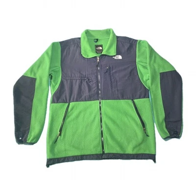 The North Face Denali Fleece Jacket Polartec Green Navy Men’s Large Retro Rare - Image 1 of 4