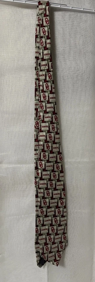 Corbata de seda con licencia NCAA University of Oklahoma Sooners NCAA Foto 1 de 4