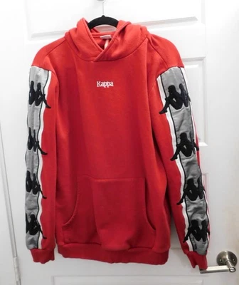 Sudadera con Capucha Kappa Bzaliab Roja Gris Negra Omni Cinta en Mangas talla M Foto 1 de 4