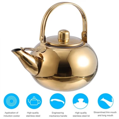 Stainless Steel Tea Kettle Practical Teakettle with Filter Screen - Image 1 of 4