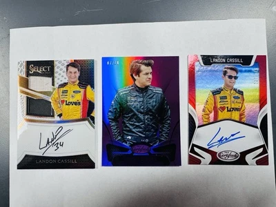 2017  Select Signature Swatches Dual White Prizm 44/50  Landon Cassill Auto 2018 - Image 1 of 4