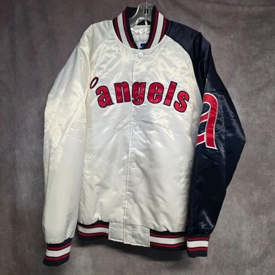Rara Chaqueta Starter Los Angeles LA Anaheim California Angels Satén Dugout Para Hombres L Foto 1 de 4