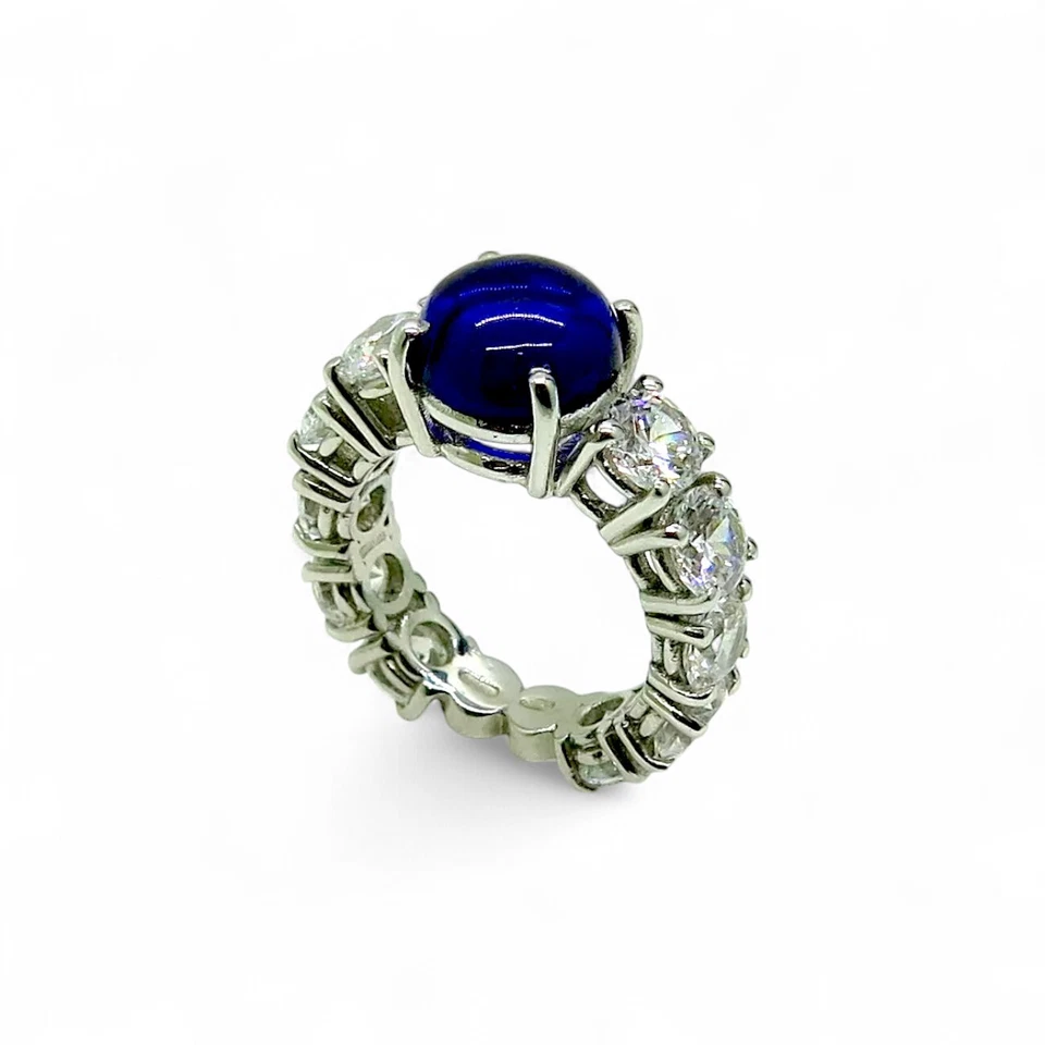 Anello donna cabochon blu argento 925 - Immagine 1 di 1