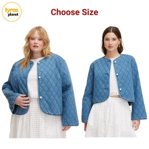 Size XS L XL XXL 1X 3X 4X | Women's Quilted Denim Jacket - Kate Spade NY Target - Picture 1 of 10