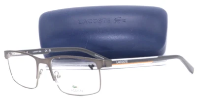 LACOSTE L2271 033 MATTE GUNMETAL WITH GREY TEMPLES AUTHENTIC EYEGLASSES 54-18 - Image 1 of 4