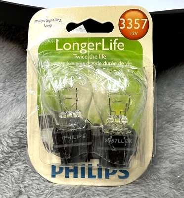 2pk Philips Standard 3357LLB2 12V Halogen Signalling Lamp Bulb for Cars & Trucks - Image 1 of 2