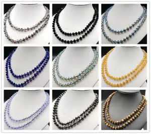 Largo 38'' 5x8mm facetado AB Multicolor Crystal Gemstone Rondelle Beads Collar - Imagen 1 de 27