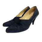 Vintage Maud Frizon Womens Size 10 Black Pointed Toe Heels Pumps