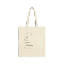 Funny Grocery Shopping List Cotton Canvas Tote Bag