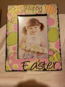 NIB NICE EASTER SLATE FRAME  PASTEL CHALK EGG DESIGN  - Picture 1 of 8