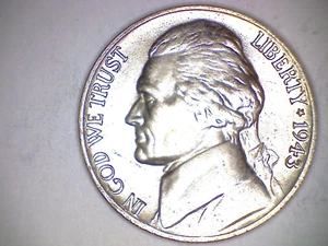 1943 Jefferson Nickel Gem Bu Uncirculated - Picture 1 of 2