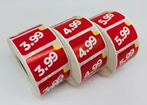 3 Rotoli da 1000 Etichette Adesive 1,5"x1" 3,99€ 4,99 5,99 Prezzo Rosso e Giallo - Foto 1 di 3