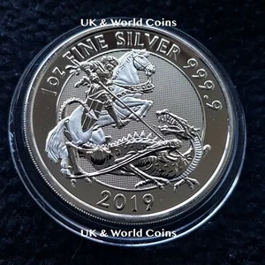 2019 Silver Valiant 1oz Royal Mint Bullion Coin BU In Protective Capsule - Picture 1 of 4