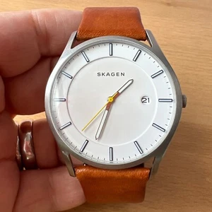 SKAGEN HOLST SKW6282 MEN’S WATCH ORIGINAL BROWN LEATHER BAND SOLD OUT EVERYWHERE - Picture 1 of 24