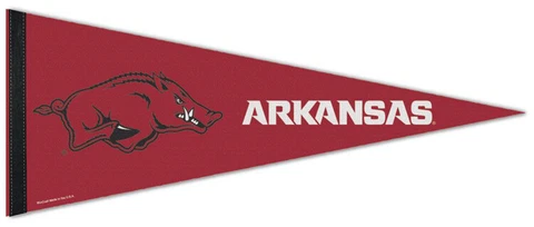 ARKANSAS RAZORBACKS Official NCAA Team Logo Premium Felt Collectors PENNANT Cover