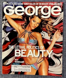 George Mag June 2000 Gisele by David LaChapelle, Condeleeza Rice, The Rock VG - Picture 1 of 3