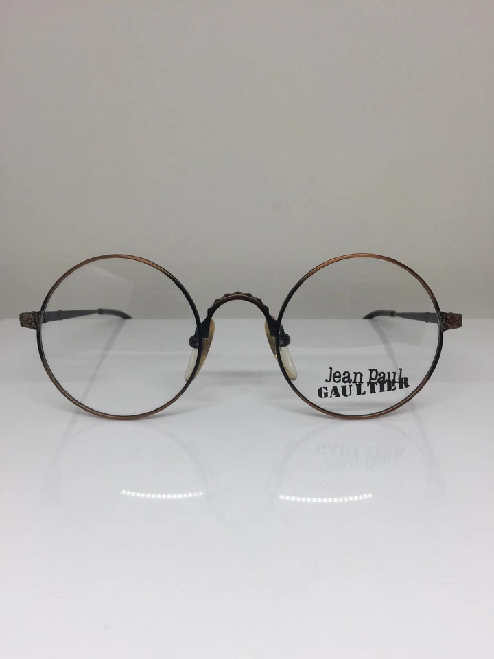 New Vintage Jean Paul Gaultier JPG 55-9671 Eyeglasses Antique Brown Bronze 46mm - Image 1 of 4
