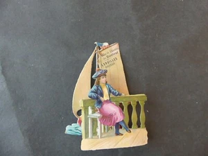 CHROMO PUBLICITAIRE DECOUPI CHICOREES LERVILLES A SYSTEME VOILIER A29 - Picture 1 of 2