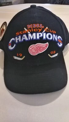 Vintage Detroit Red Wings 1998 Stanley Cup Champion Snap Back Hat (New) - Image 1 of 4