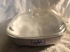 Corning Ware Blue Pulse Heartbeat Microwave Browning Casserole With Lid