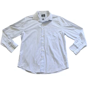 Dockers Mens Shirt Size L Blue Striped Long Sleeve Button Up Classic Fit Pocket - Picture 1 of 5