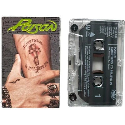 Poison Tape Cassette 1990 Single Rock Something To Believe In Capitol Records - Image 1 of 4