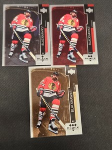 1997-98 UPPER DECK UD BLACK DIAMOND TONY AMONTE #101 BASE RED GOLD 3 CARD LOT