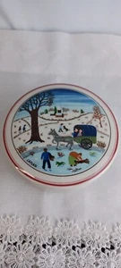 Villeroy & Boch Naif Scatola di Caramelle Natalizie Trinket con Coperchio 4" Laplau - Foto 1 di 11