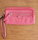 COACH Wallet/Wristlet Zip Around Soft Rose colored Leather W/Strap