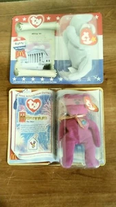 Ty Beanie Babies Mcdonalds Milllennium Bear And Righty Elephant Brand New Sealed - Picture 1 of 4