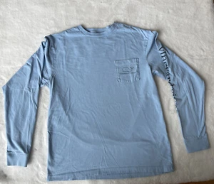 Vineyard Vines Langarm Herren Small hellblau Hemd Wal Logo Grafik - Bild 1 von 7