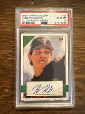 2020 Topps Gallery Hunter Harvey RC Autograph Green /99 #50 PSA 10 Gem Mint POP1