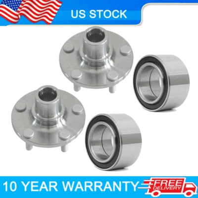 Par de 2 bujes y cojinetes de rueda delantera para Subaru Impreza 5 tacos Foto 1 de 4